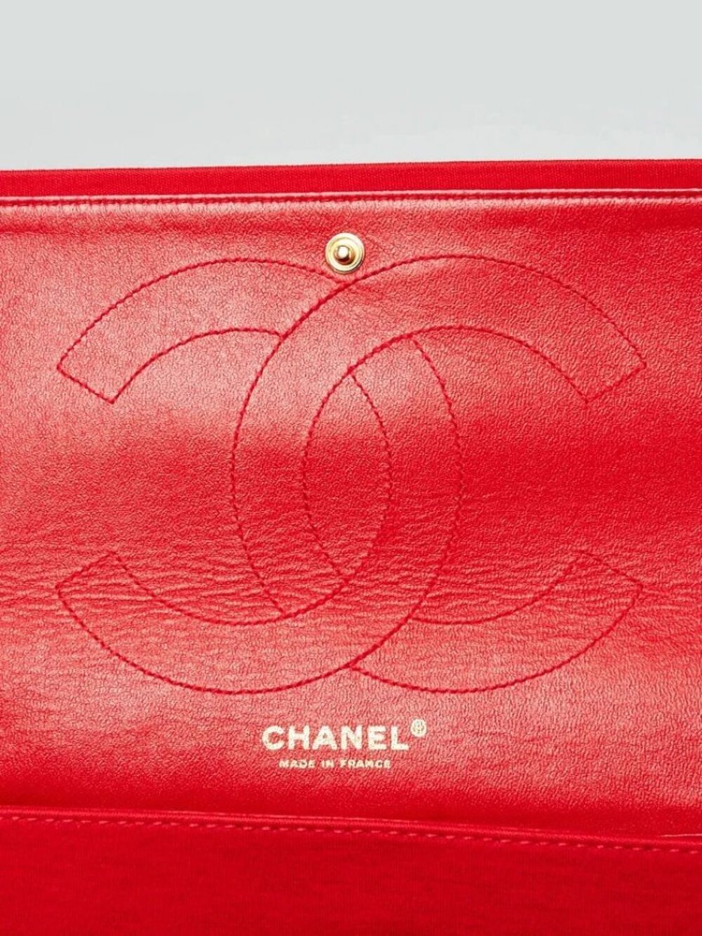 Chanel Red 2.55 Reissue Quilted Classic Jersey Leather 227 Jumbo Flap Bag - Picture 7 of 12
